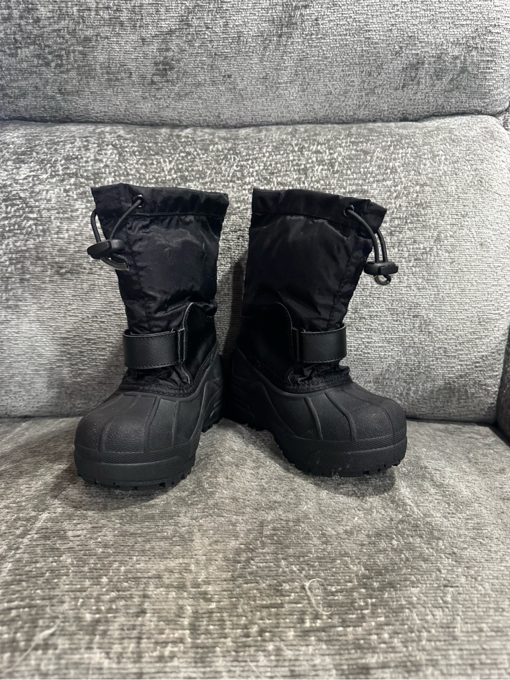 Columbia 400 Grams Black Kids' Waterproof Snow Boots with Cinch Top Size 11